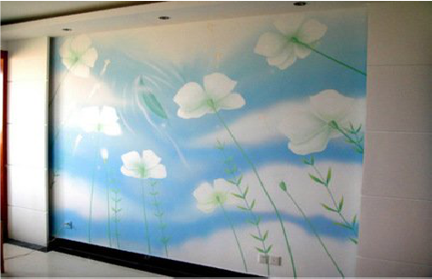 顺昌画墙绘怎么画好白云的蓬松感？