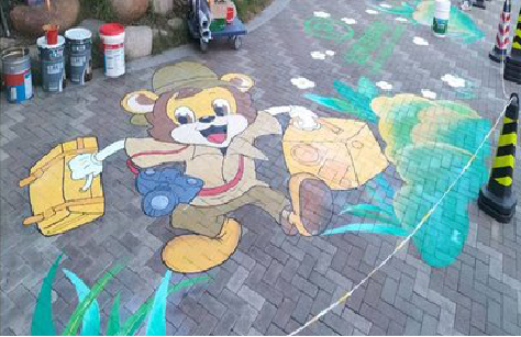 顺昌夏季画地面彩绘会遇到的问题