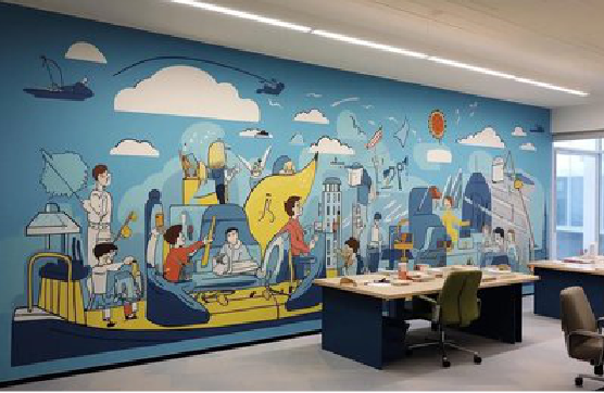 顺昌办公室墙绘的特点。