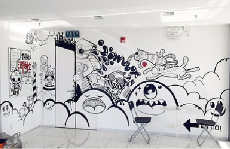 顺昌手绘墙并非传统涂鸦。